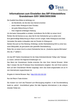 Informationen zum Einstellen des SIP-Videotelefons