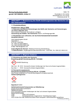 Sicherheitsdatenblatt - hollu Systemhygiene GmbH
