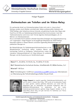 Dolmetschen am Telefon und im Video-Relay