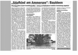 Stiefkind am Ammersee”: Bauideen