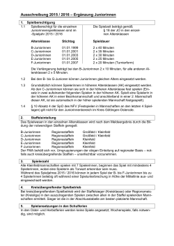 Ergänzung Juniorinnen - NFV Kreis Göttingen