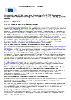 Kombination von EU-Struktur- und -Investitionsfonds (ESI