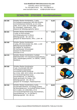 SCHALTER - STECKER - Kombinationen - Reum&uuml;ller
