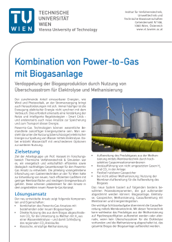 Kombination von Power-to-Gas mit Biogasanlage