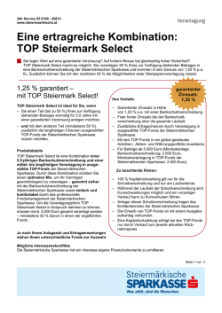 Eine ertragreiche Kombination: TOP Steiermark Select