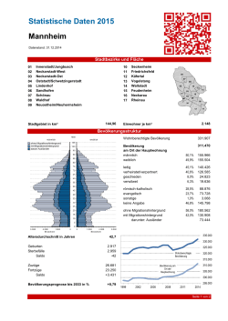 Statistische Daten 2015 Mannheim