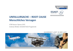 UNFALLURSACHE – ROOT CAUSE Menschliches Versagen