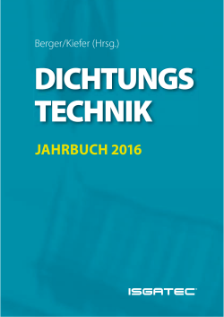 DICHTUNGSTECHNIK JAHRBUCH 2016 / S. 399ff