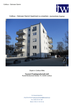 Cottbus - Ostrower Damm! Apartment zu erwerben. (barrierefreier