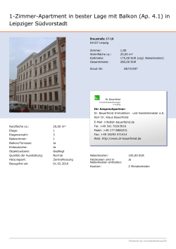 1-Zimmer-Apartment in bester Lage mit Balkon (Ap. 4.1) in Leipziger