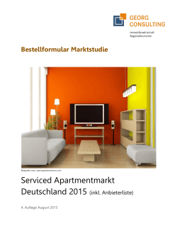 Serviced Apartmentmarkt Deutschland 2015