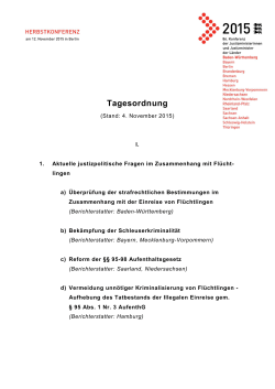 Tagesordnung - Justizministerium Baden