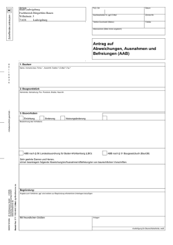 Antrag auf Abweichungen, Ausnahmen und Befreiungen