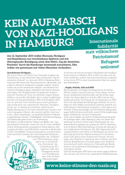 Kein AufmArsch von nAzi-hooligAns in hAmburg!