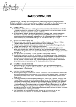Hausordnung - G Leibnitz