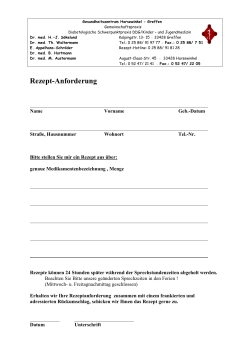 Rezept-Anforderung - Gesundheitszentrum Greffen