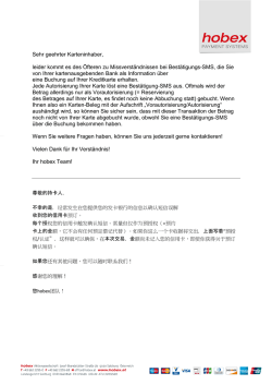 Erklärung Vorautorisierung für Kunden auf Chinesisch