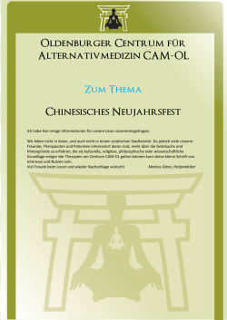 Das Chinesische Neujahrsfest - Oldenburger Centrum für