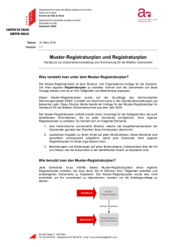 Muster-Registraturplan - Einlt