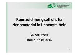 Dr. Axel Preu&szlig;, Lebensmittel- und Veterin&auml;rinstitut Oldenburg