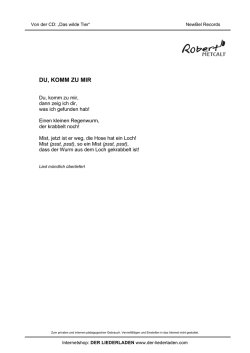 Du, komm zu mir - Robert Metcalf