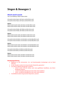 Singen und Bewegen Volume 1 - Die Texte als PDF