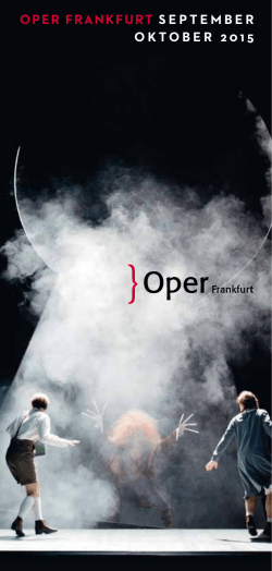 Oper FrankFurt SepteMBer OktOBer 2015