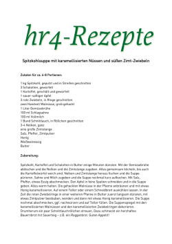 hr4-Rezept: Spitzkohlsuppe mit karamellisierten N&uuml;ssen und s&uuml;&szlig;en