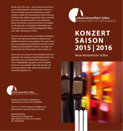 2015-2016 Konzertsaison