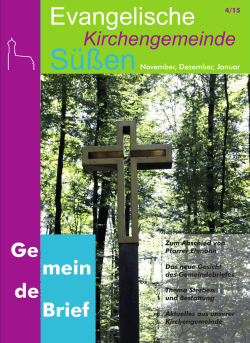 Gemeindebrief Ausgabe 4/2015 - Evangelische Kirchengemeinde