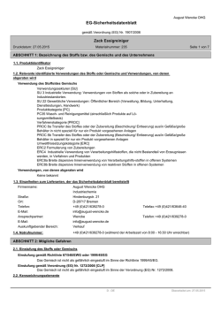 EG-Sicherheitsdatenblatt