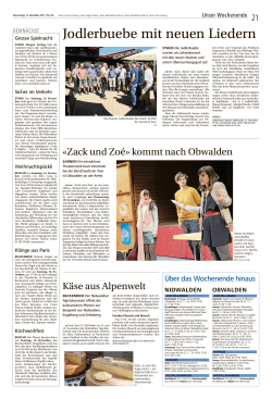Neue Obwaldner Zeitung vom 12.11.2015