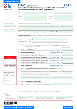 DA-1 Antrag für natürliche Personen 2015 (Form 430)