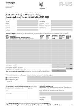 R-US 164 – Antrag auf Rückerstattung des zusätzlichen