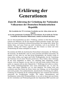 Erklärung der Generationen - Ostdeutsches Kuratorium von