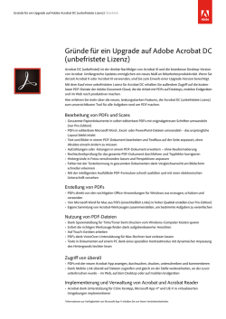 Gründe für ein Upgrade auf Adobe Acrobat DC (unbefristete Lizenz)