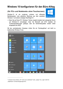 Windows 10 konfigurieren für den Büroalltag