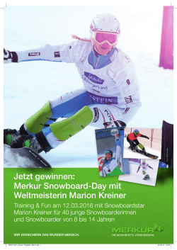 Merkur Snowboard-Day mit Weltmeisterin Marion Kreiner