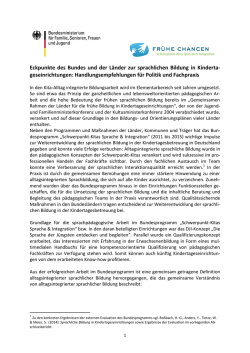 Eckpunkte des Bundes und der L&auml;nder zur