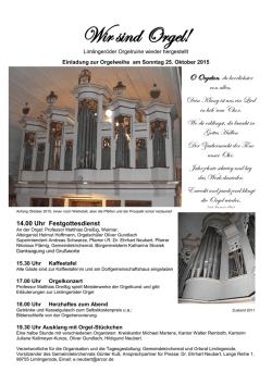 Festprogramm - Geschichte - Danksagung