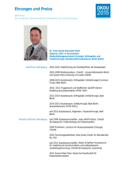 Dr. med. David Alexander Back