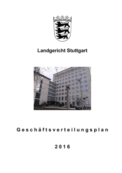 Gesch&auml;ftsverteilungsplan des Landgerichts Stuttgart