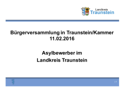Bürgerversammlung in Traunstein/Kammer 11.02.2016