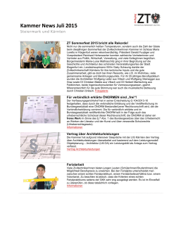 Newsletter - Kammer der ZiviltechnikerInnen für Steiermark und