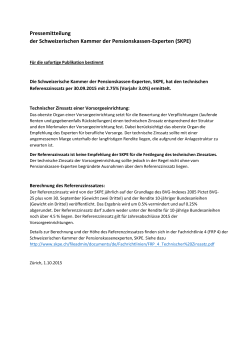 Pressemitteilung 2015 - Schweizerische Kammer der