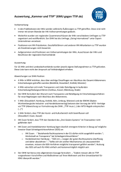 Auswertung „Kammer und TTIP“ (KMU gegen TTIP.de)