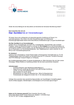 Dipl. Sanitäter/-in an Veranstaltungen