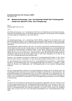 19 Bodenverwertungs- und -verwaltungs GmbH löst Tochtergesell