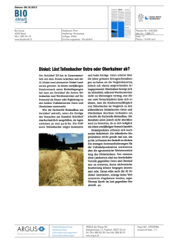 Dinkel: L&ouml;st Tellenbacher Ostro oder Oberkulmer ab?