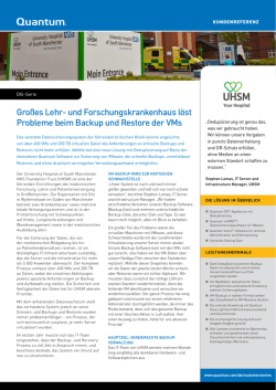 Gro&szlig;es Lehr- und Forschungskrankenhaus l&ouml;st Probleme beim